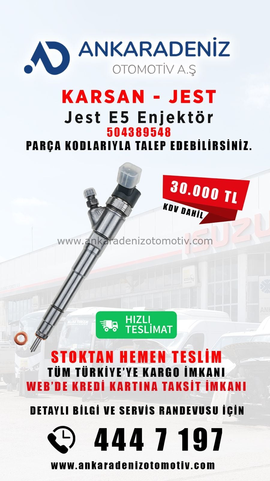 KARSAN JEST E5 Iveco Daily 35 S 15 Elektrikli F1Ae5-E6D504389548-B Enjektör Memesi